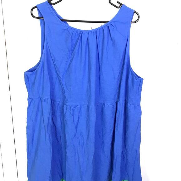 Ava Viv Dress Womens 1X Colorblock Colorful Pockets Cotton New Sundress - Picture 3 of 11